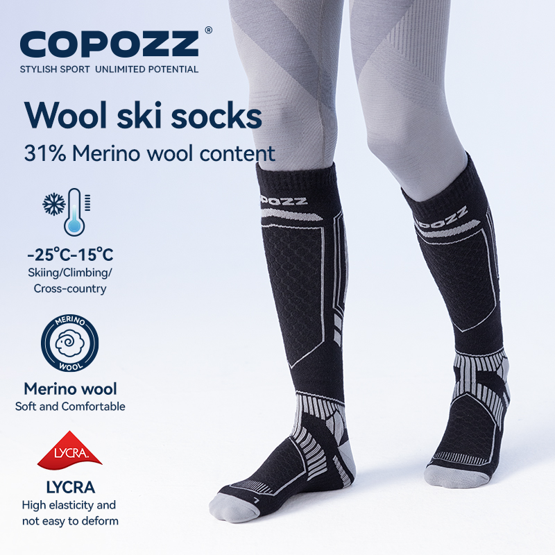 COPOZZ جديد الشتاء التزلج الجو - مراجعة Thermal Sock Winter وسعره