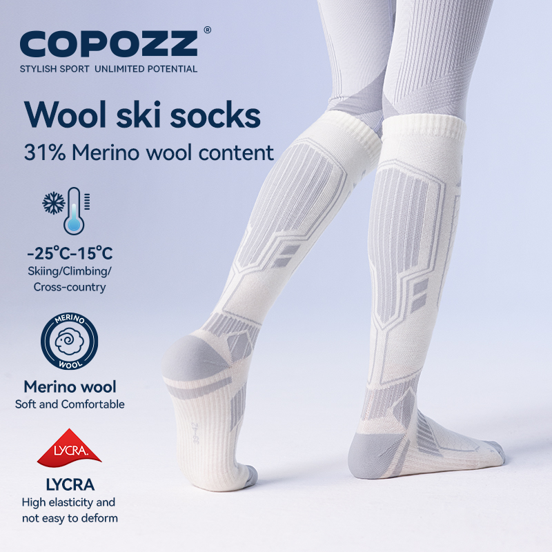COPOZZ جديد الشتاء التزلج الجو - مراجعة Thermal Sock Winter وسعره