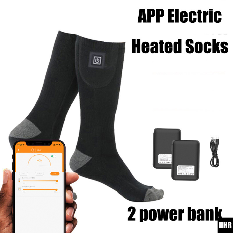 جوارب مدفأة بتحكم ذكي عبر التط - مراجعة Thermal Sock Winter وسعره